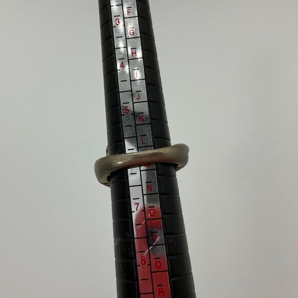 Vintage Knotted Rope Nautical Coastal Ring Antique Gold Tone Sz 6.5 - Picture 5 of 8